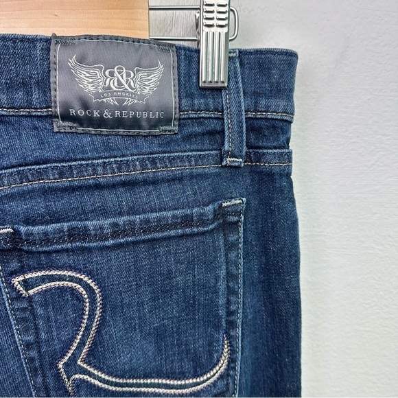 Rock & Republic Kasandra Mid Rise bootcut Mid Dark wash Jeans Size 29 - Picture 8 of 11